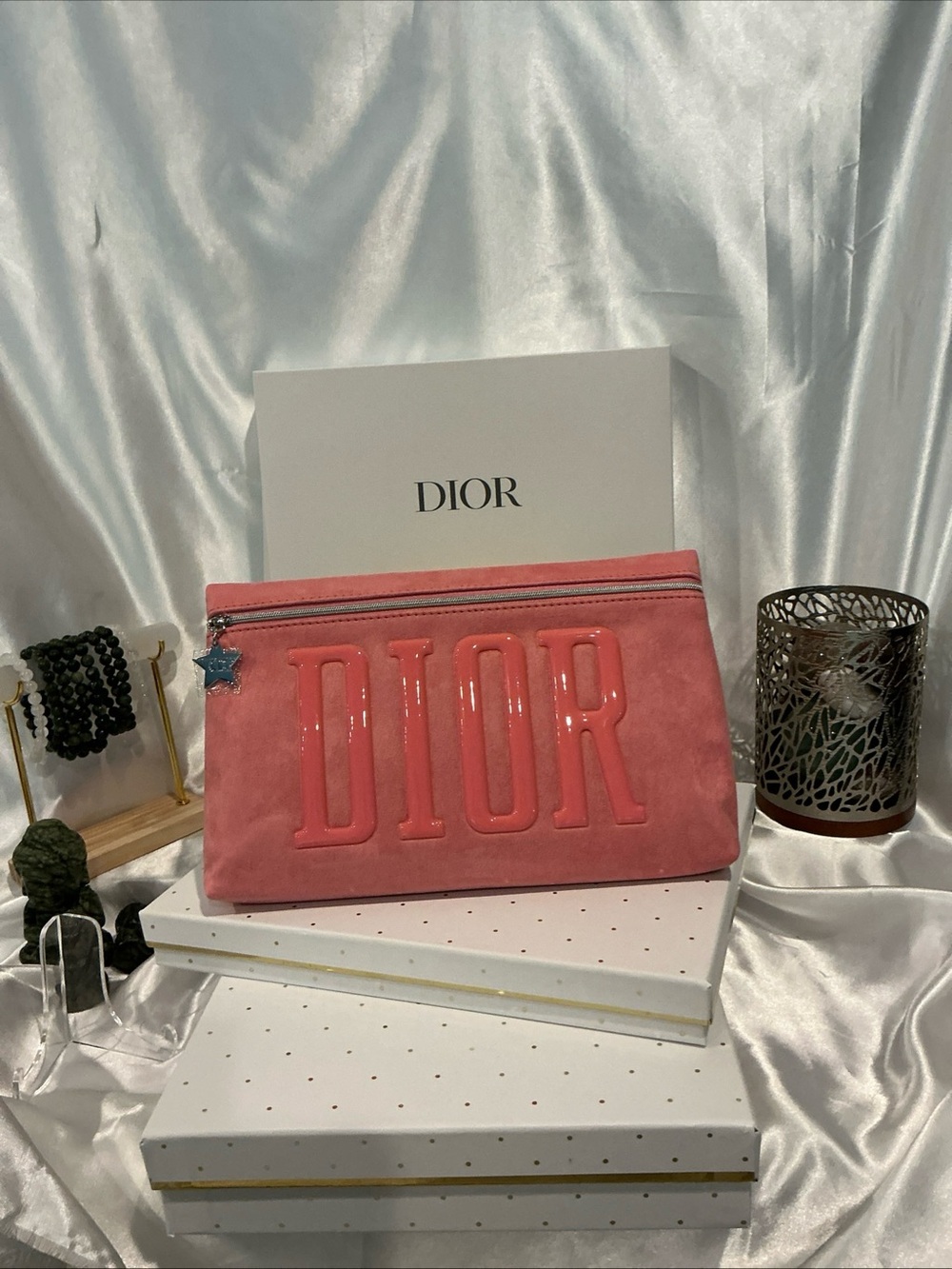 Dior PARFUMS Cosmetic Pouch Gift with Purchase Pink NIB
